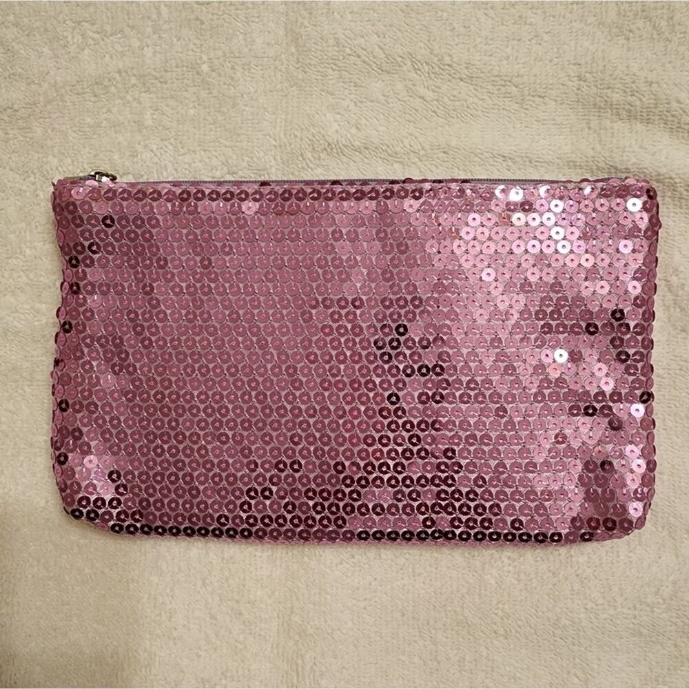 Jasmine la Belle Pink Sequined Cosmetic Bag - Barbiecore